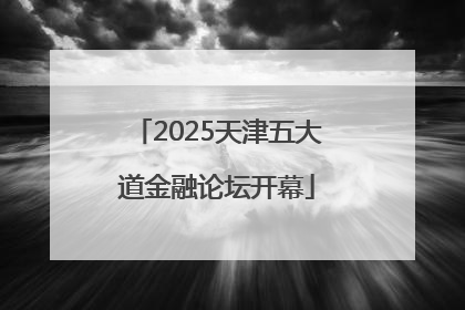 2025天津五大道金融论坛开幕