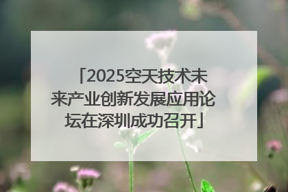 2025空天技术未来产业创新发展应用论坛在深圳成功召开