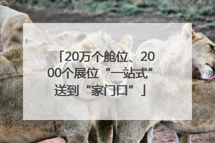 20万个舱位、2000个展位“一站式”送到“家门口”