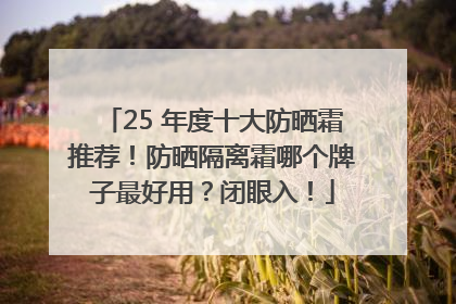 25 年度十大防晒霜推荐！防晒隔离霜哪个牌子最好用？闭眼入！