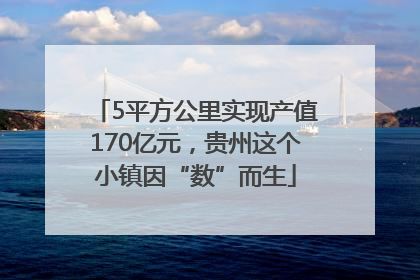5平方公里实现产值170亿元，贵州这个小镇因“数”而生