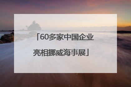 60多家中国企业亮相挪威海事展